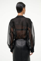 EVE SILK BODYSUIT BLACK - STAUD for sale