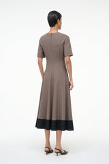 FRANCES DRESS HOUNDSTOOTH - STAUD outlet