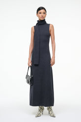 CANAL MIDI DRESS CHARCOAL - STAUD online