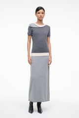 LYRIC DRESS HEATHER GREY MULTI - STAUD sale