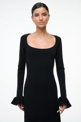 SHELLEY DRESS BLACK - STAUD sale