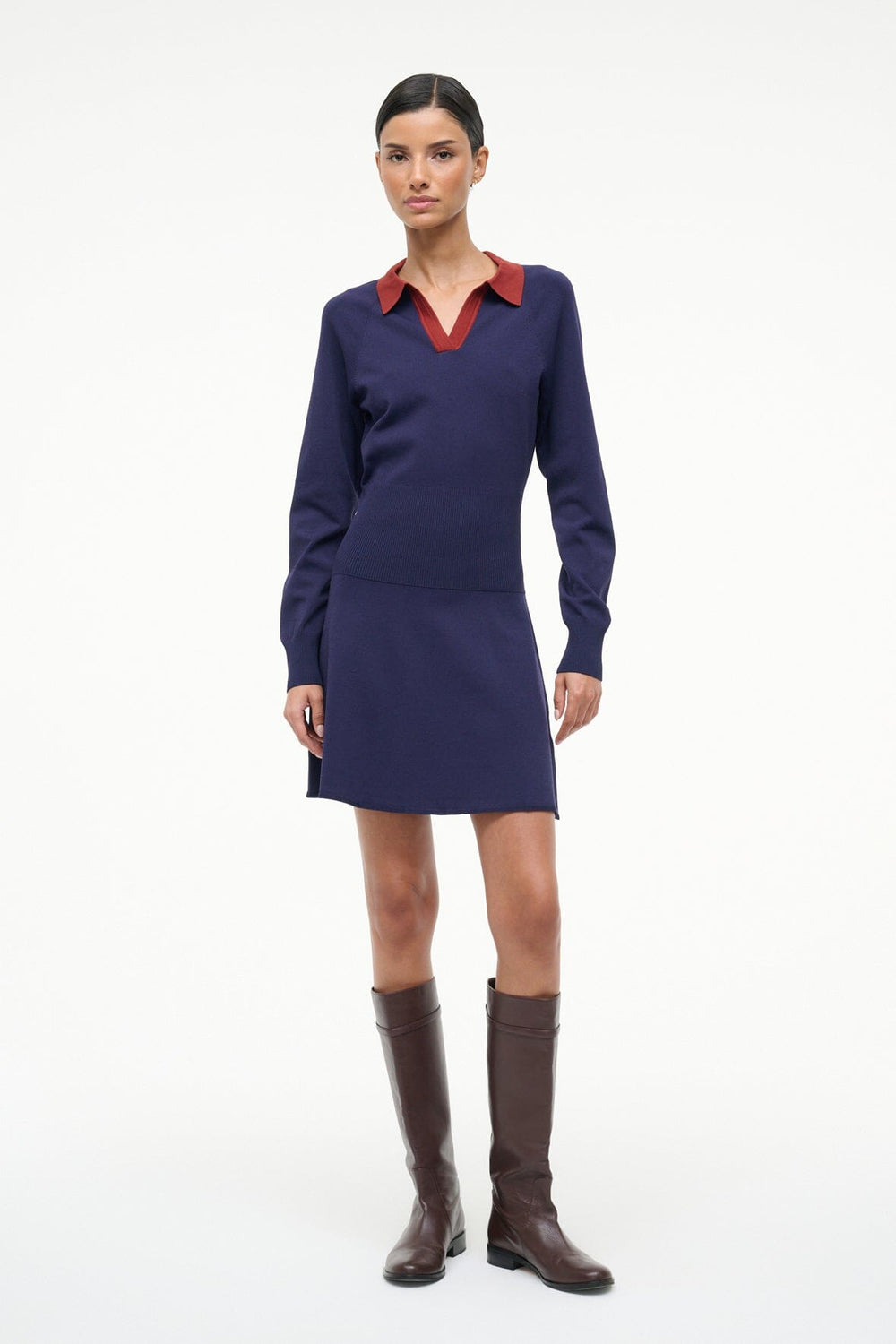 GENE DRESS NAVY SANGRIA - STAUD online