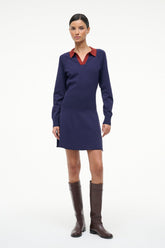 GENE DRESS NAVY SANGRIA - STAUD online