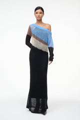 TESSA DRESS COUNTRY BLUE MULTI - STAUD US
