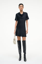 IRIS SILK DRESS BLACK - STAUD near me