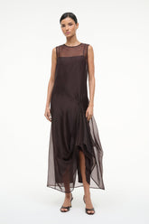 VIOLA DRESS EARTH - STAUD sale