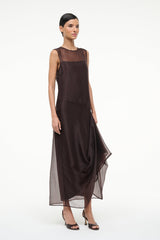 VIOLA DRESS EARTH - STAUD sale
