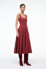 WELLS DRESS SANGRIA - STAUD sale