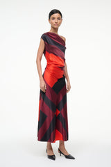 PHARE SILK DRESS RUBY PRISM - STAUD near me