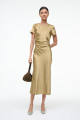 MARCEL SILK DRESS ANTIQUE - STAUD sale
