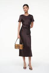 MARCEL SILK DRESS EARTH - STAUD near me