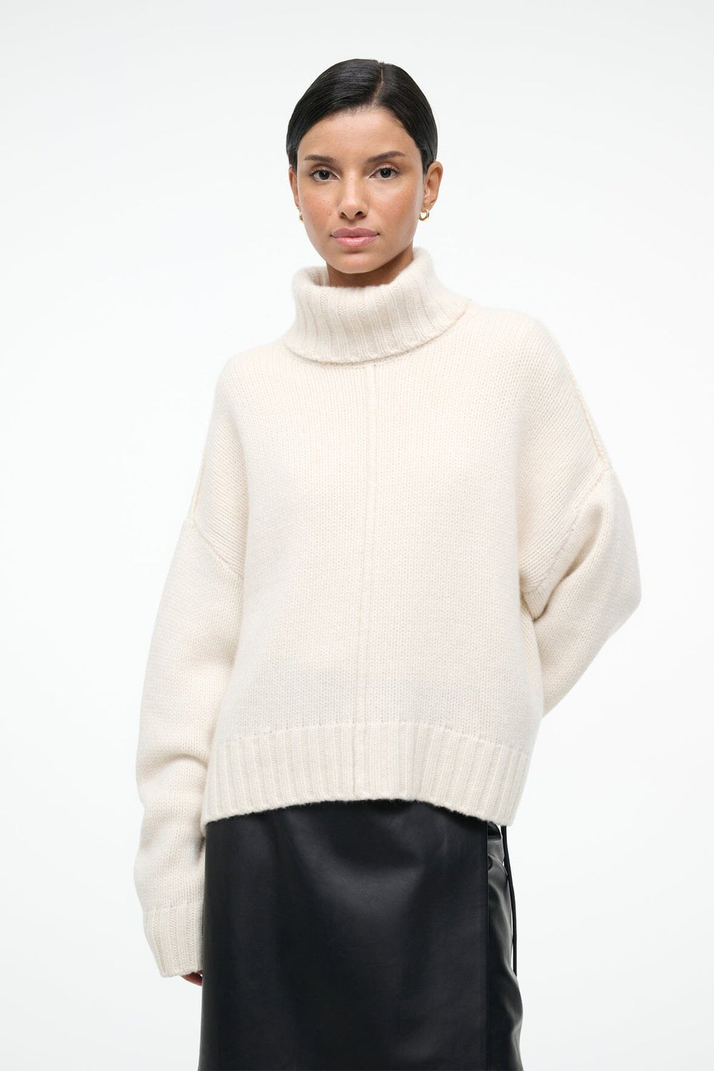 BETSY CASHMERE SWEATER IVORY - STAUD online