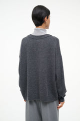 DORIS CASHMERE SWEATER CHARCOAL - STAUD sale