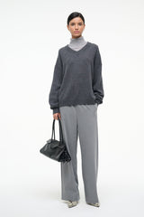 DORIS CASHMERE SWEATER CHARCOAL - STAUD sale