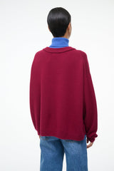DORIS CASHMERE SWEATER CRIMSON SAPPHIRE - STAUD online