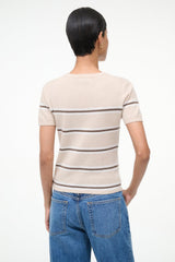 EASY CASHMERE TEE WHISPER STRIPE - STAUD online