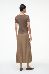 LENA SKIRT TAUPE - STAUD sale