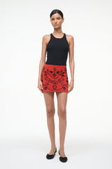 CREST SKIRT CAYENNE BEADED - STAUD outlet