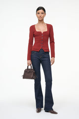 RACHELA TOP SANGRIA - STAUD outlet