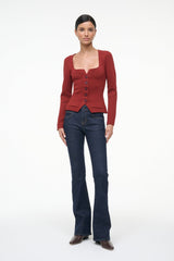 RACHELA TOP SANGRIA - STAUD outlet