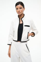 JETER JACKET IVORY BLACK - STAUD near me
