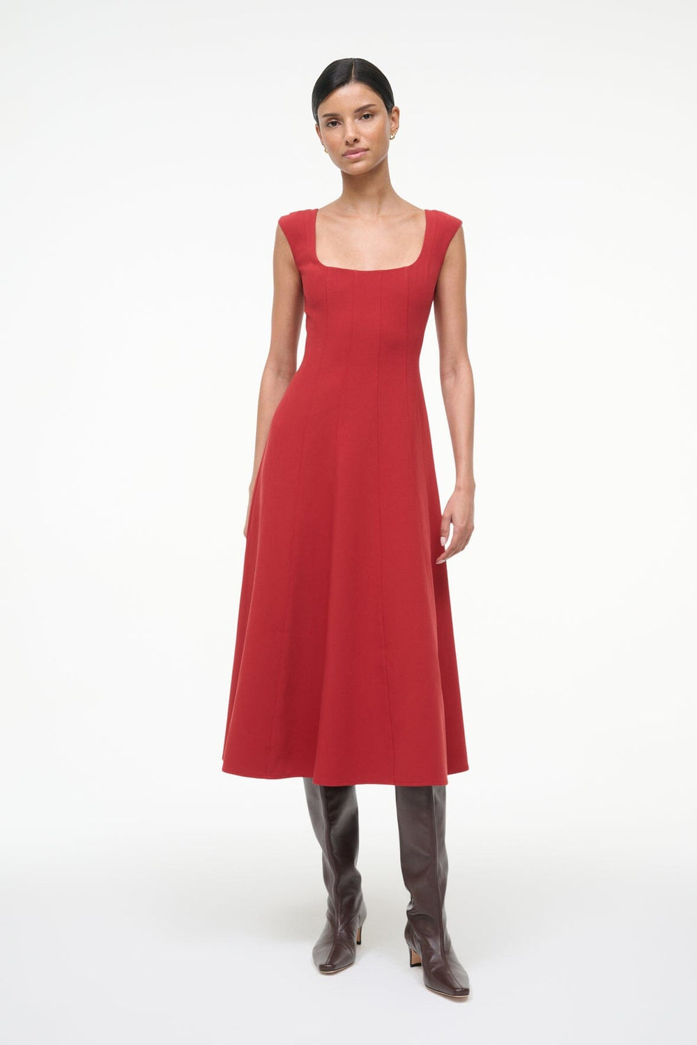CHARLOTTE DRESS ROUGE - STAUD for sale