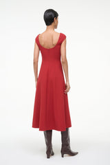 CHARLOTTE DRESS ROUGE - STAUD for sale