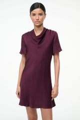 IRIS SILK DRESS SYRAH - STAUD for sale