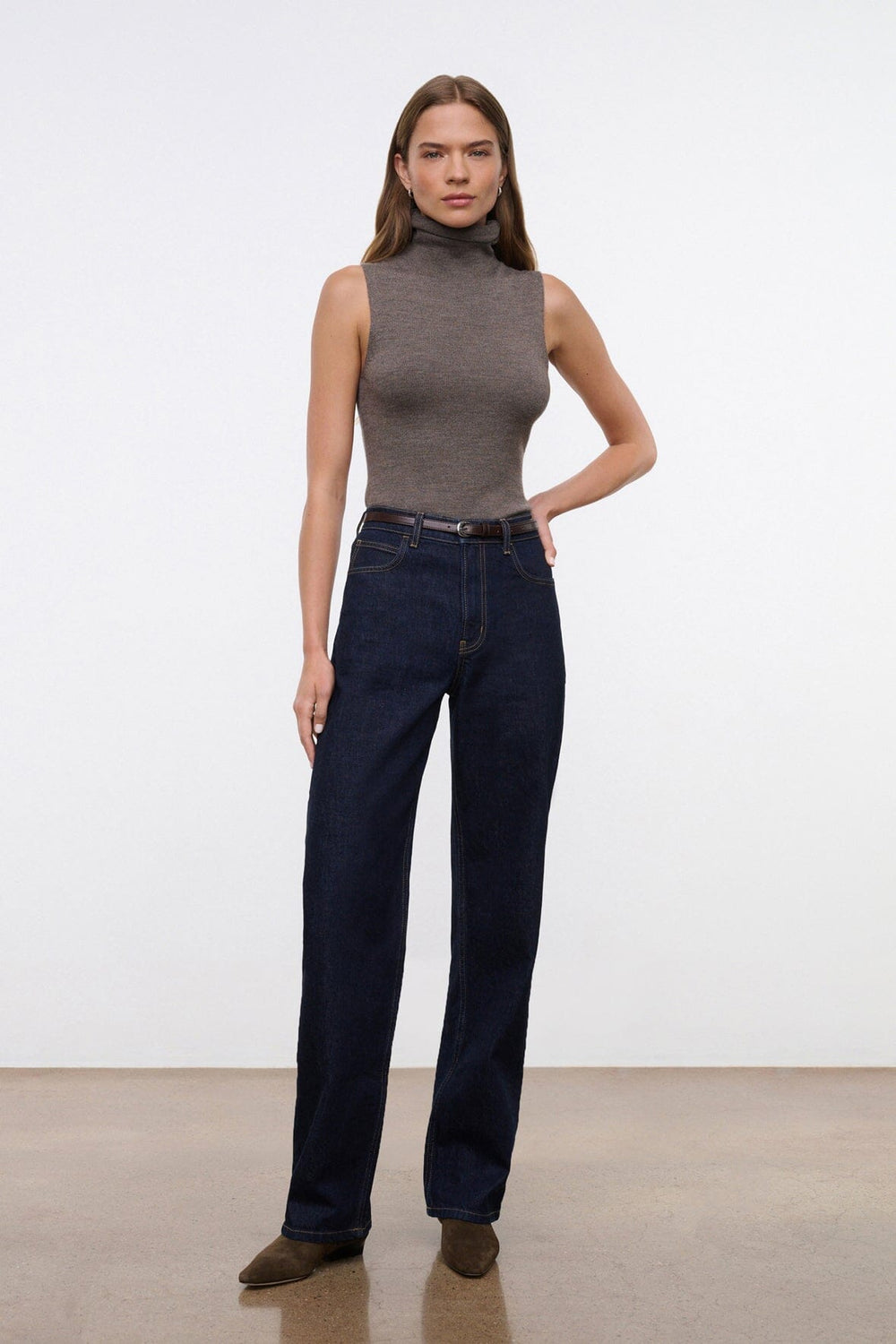 LEO HIGH RISE JEAN INDIGO - STAUD US