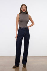LEO HIGH RISE JEAN INDIGO - STAUD US
