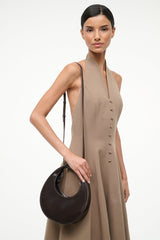 MINI MOON BAG ESPRESSO LEATHER - STAUD online
