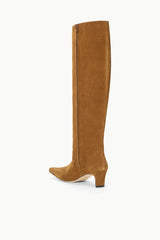WIDE SHAFT WALLY BOOT TAN SUEDE - STAUD online