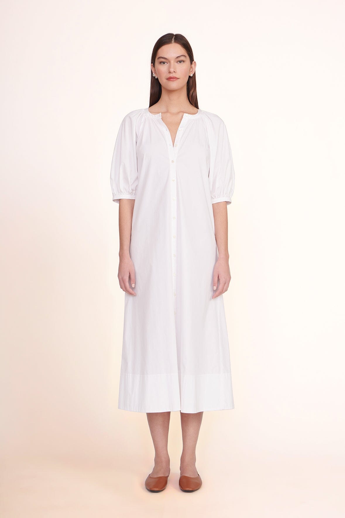 VINCENT DRESS WHITE - STAUD sale