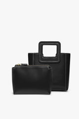 MINI SHIRLEY LEATHER BAG BLACK - STAUD sale