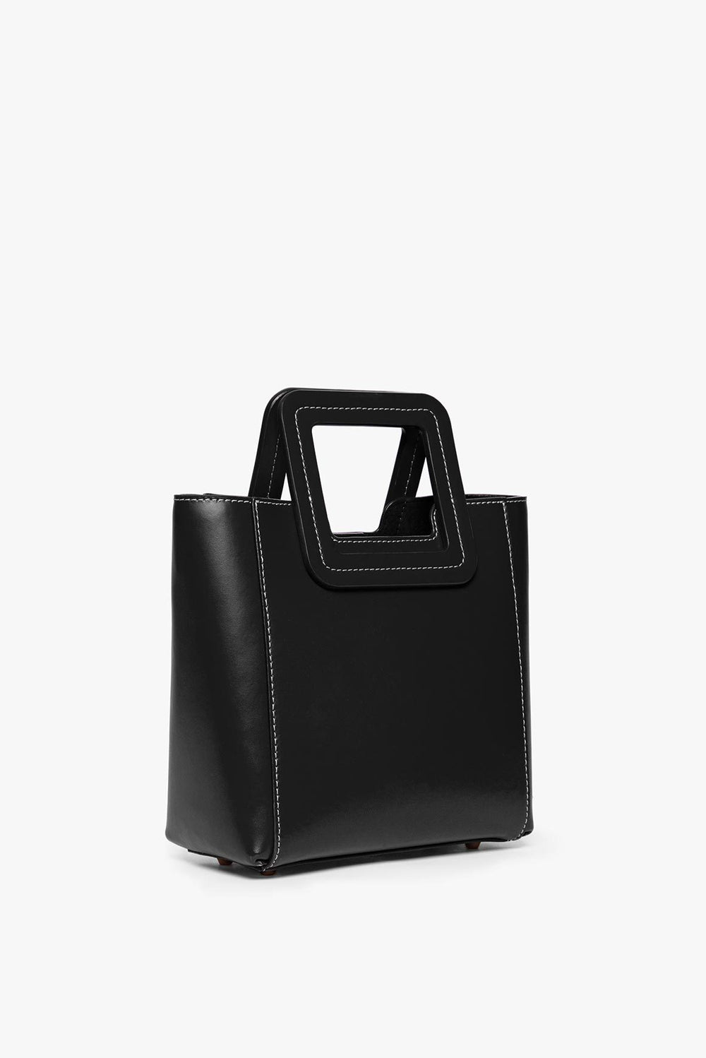 MINI SHIRLEY LEATHER BAG BLACK - STAUD sale