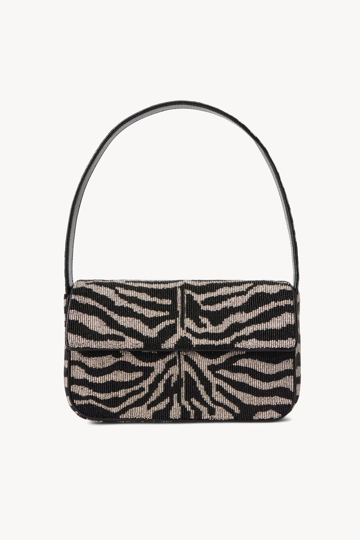 TOMMY BEADED BAG BLACK WHITE - STAUD US