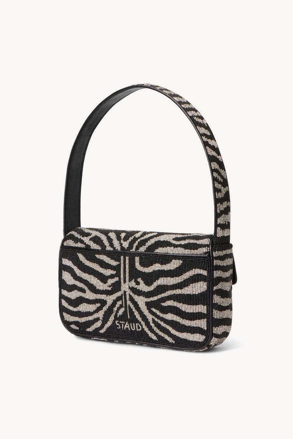 TOMMY BEADED BAG BLACK WHITE - STAUD US