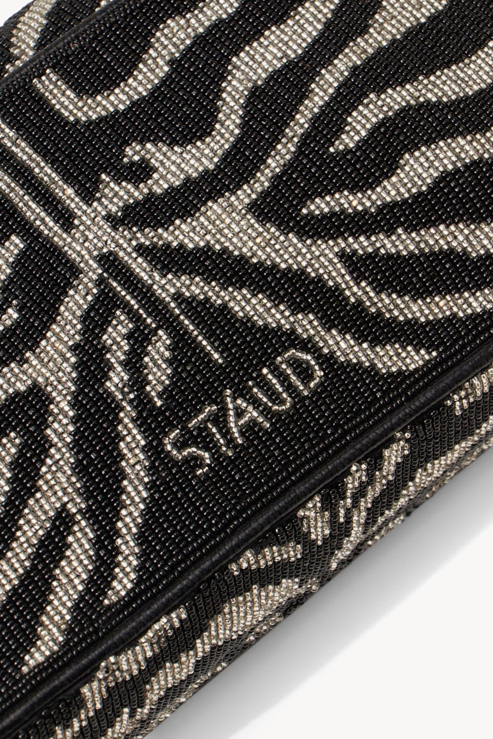 TOMMY BEADED BAG BLACK WHITE - STAUD US