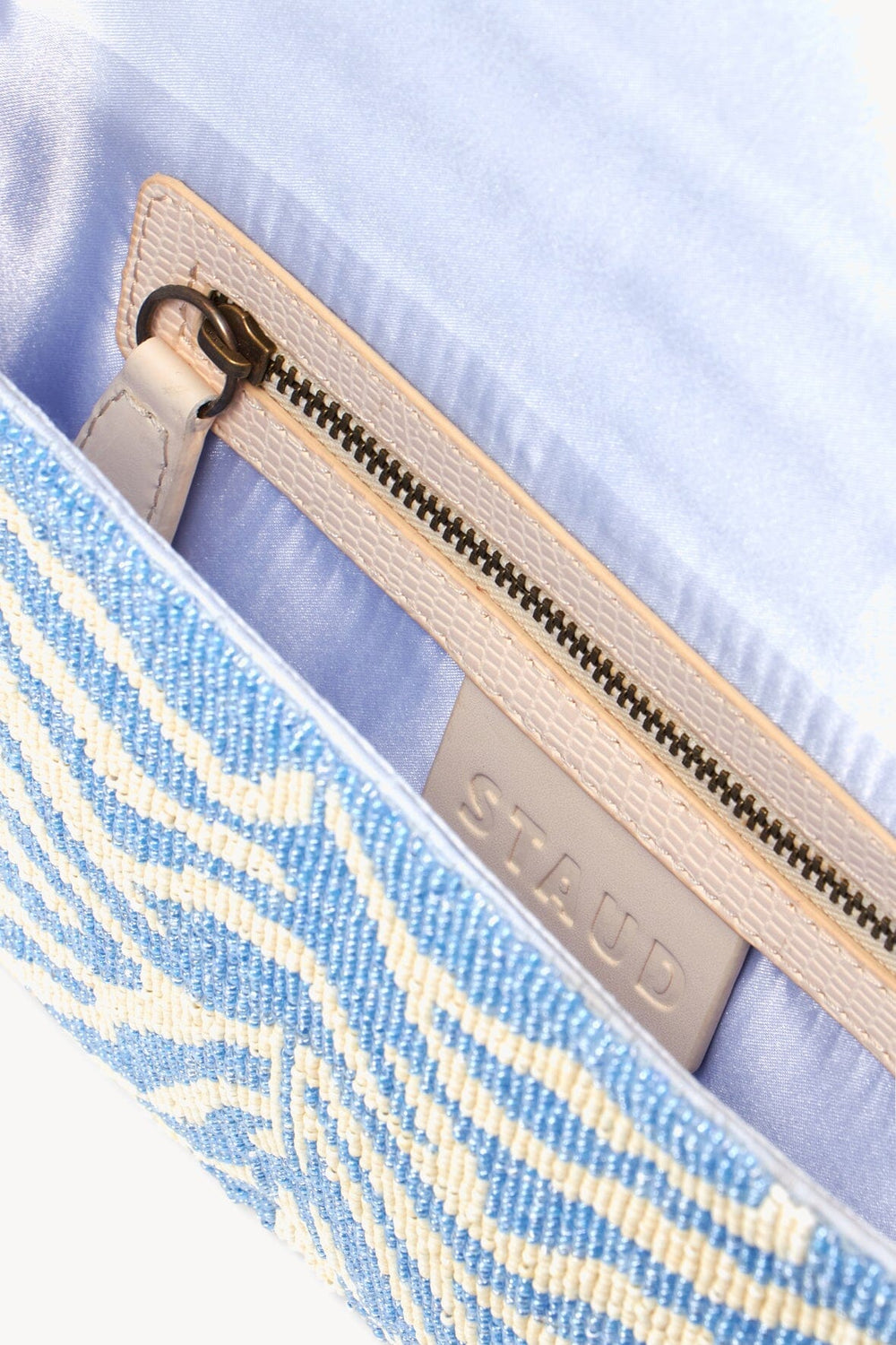 TOMMY BEADED BAG LIGHT BLUE CREAM - STAUD near me