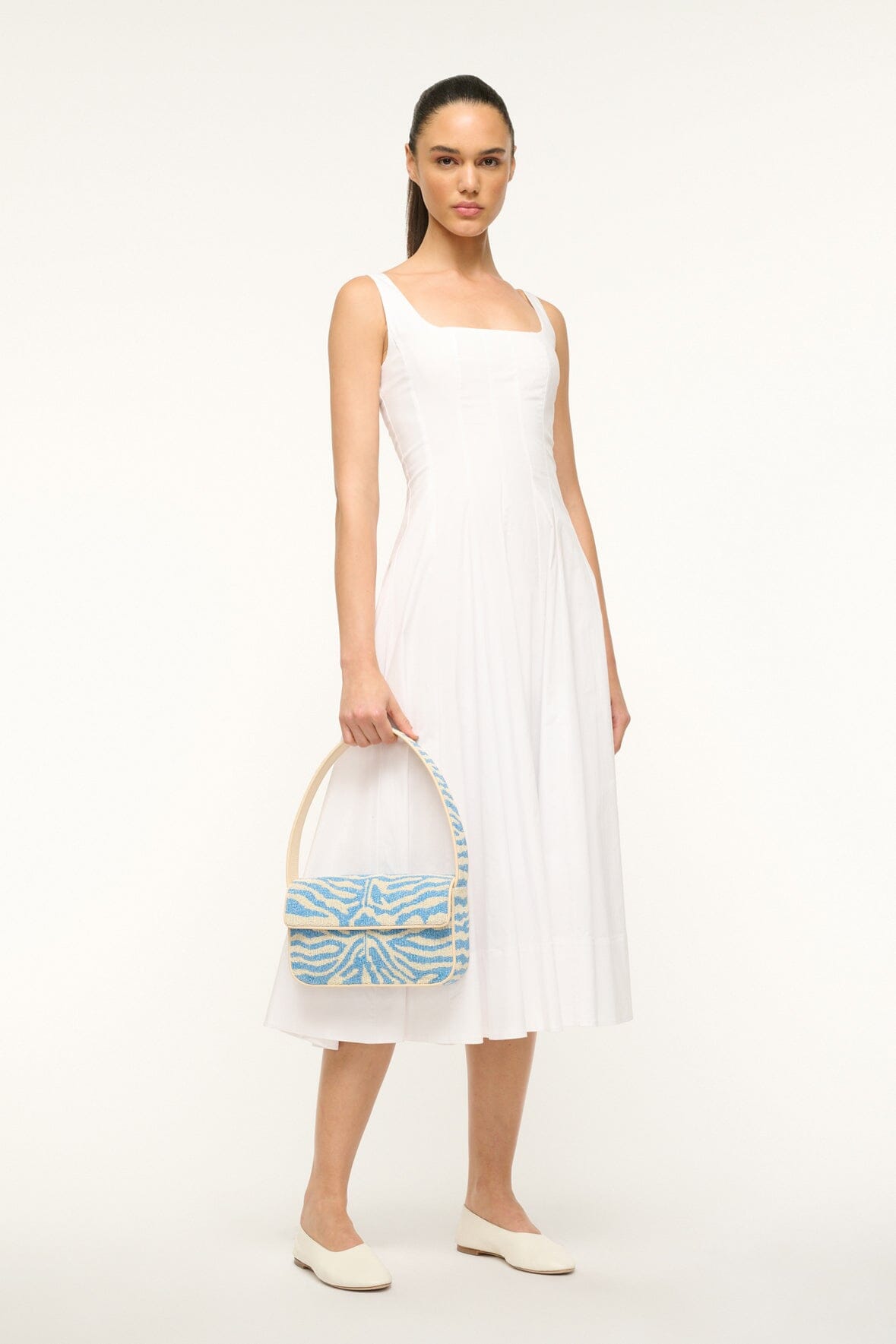 TOMMY BEADED BAG LIGHT BLUE CREAM - STAUD near me