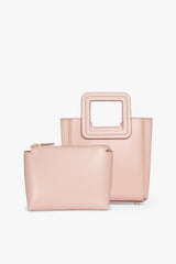 MINI SHIRLEY LEATHER BAG BLUSH - STAUD US