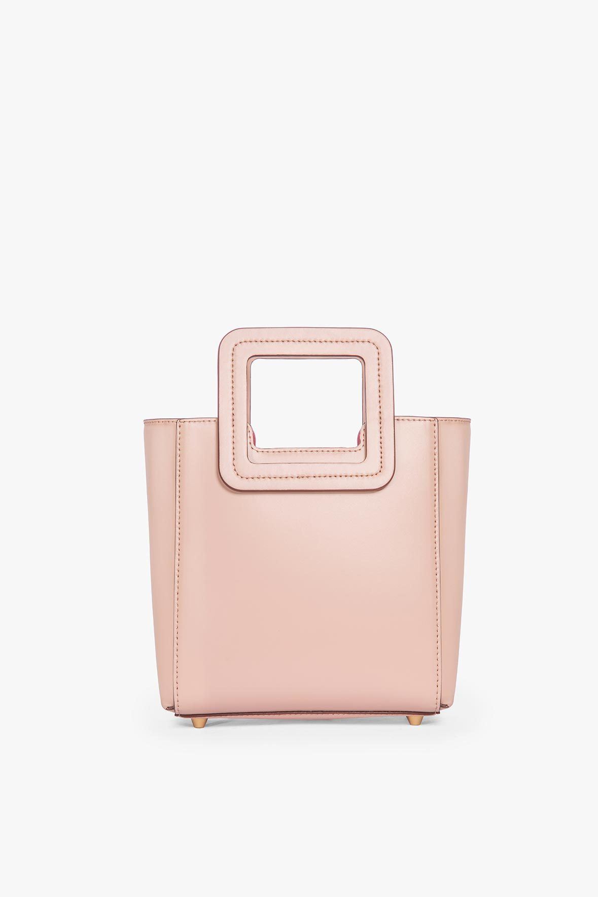 MINI SHIRLEY LEATHER BAG BLUSH - STAUD US