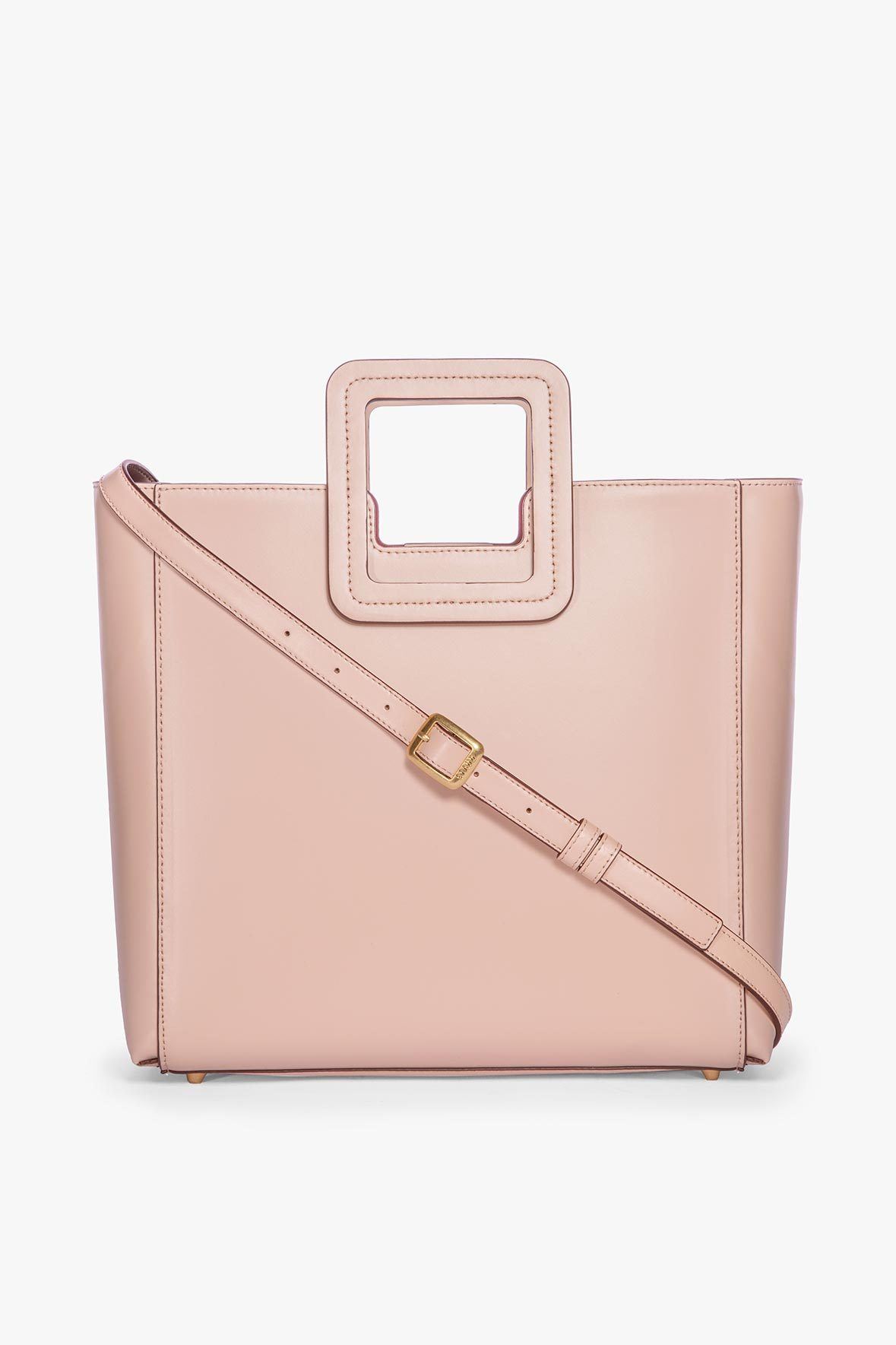 SHIRLEY LEATHER BAG BLUSH - STAUD online