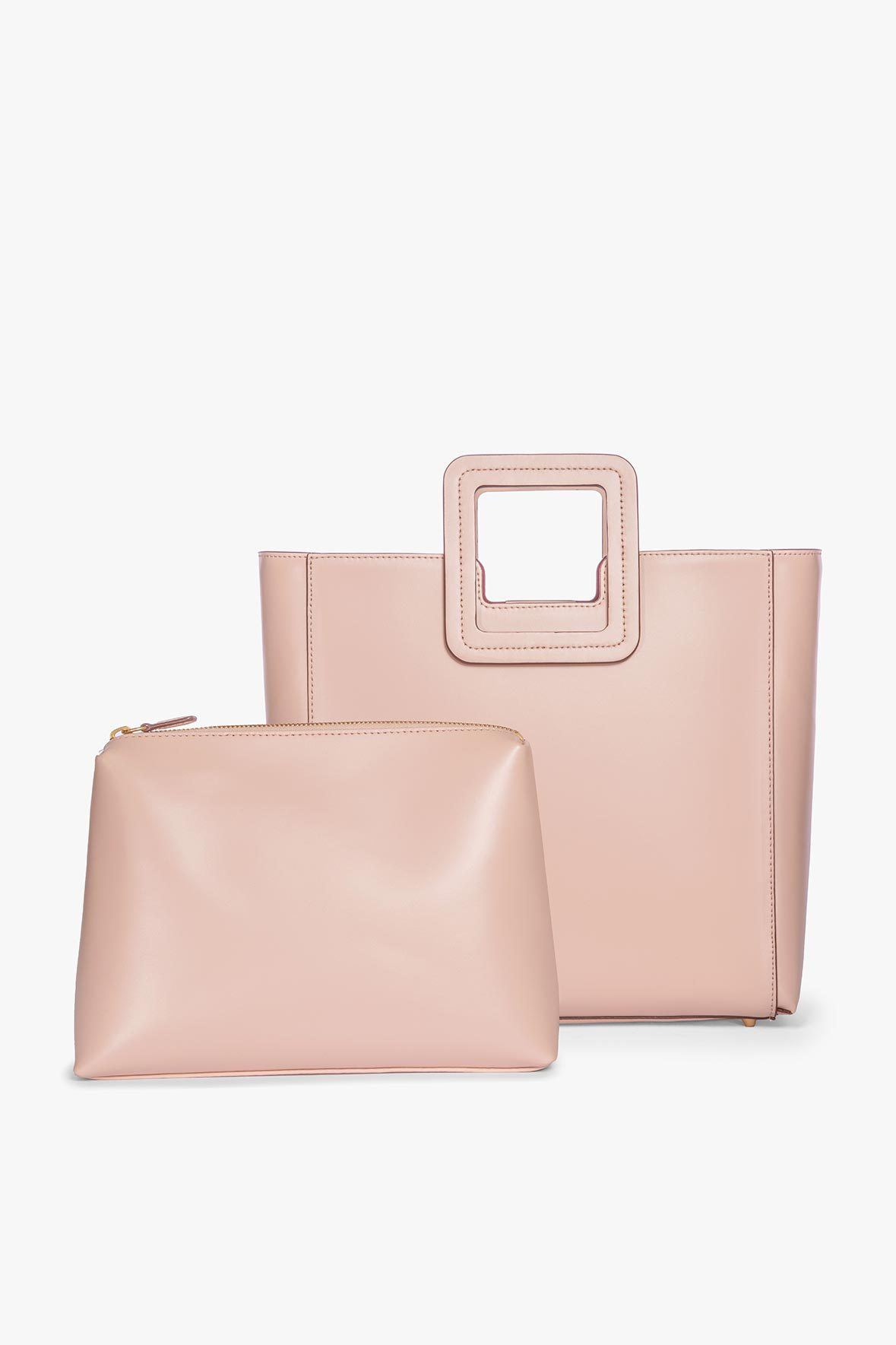 SHIRLEY LEATHER BAG BLUSH - STAUD online