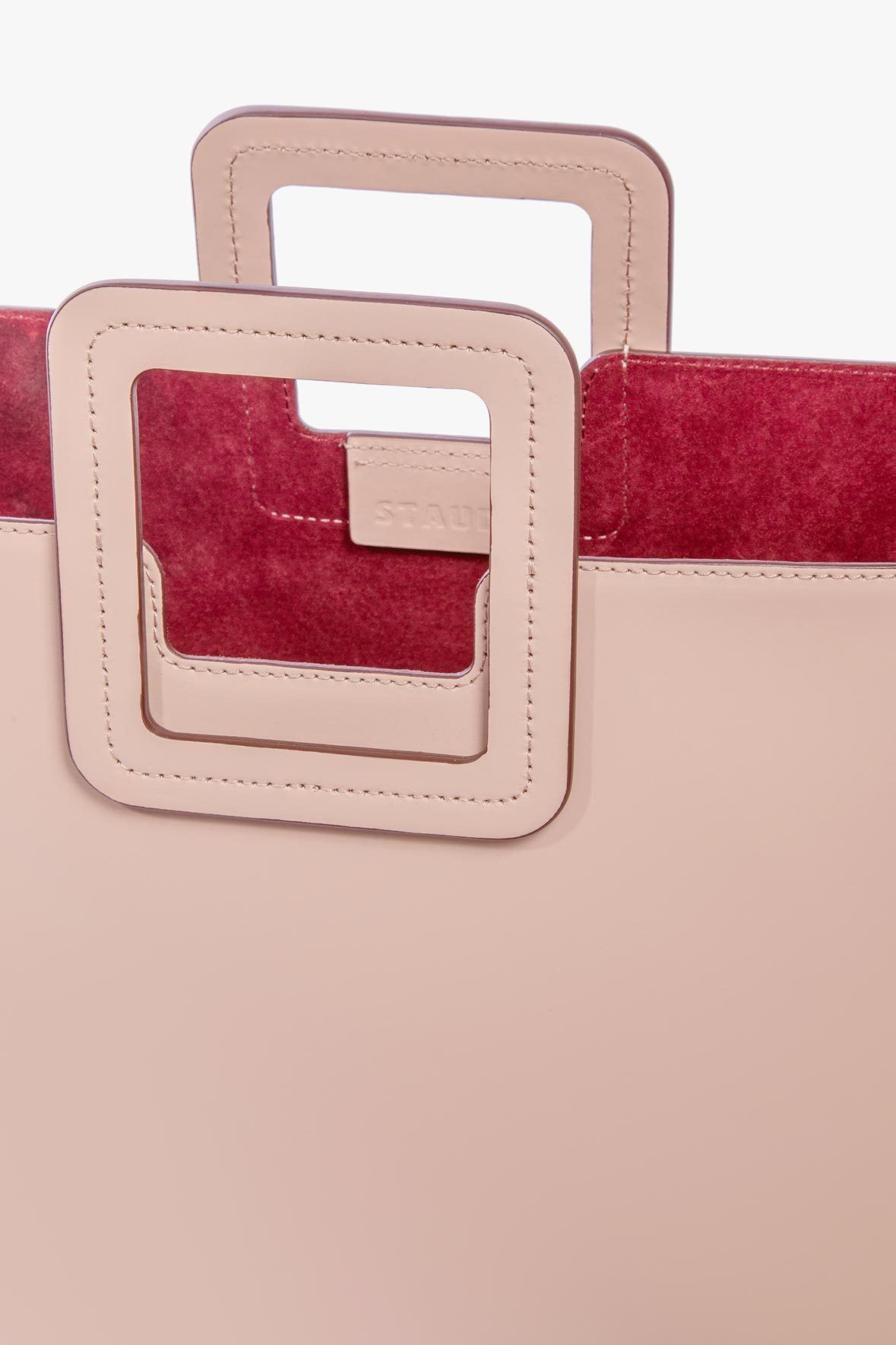 SHIRLEY LEATHER BAG BLUSH - STAUD online