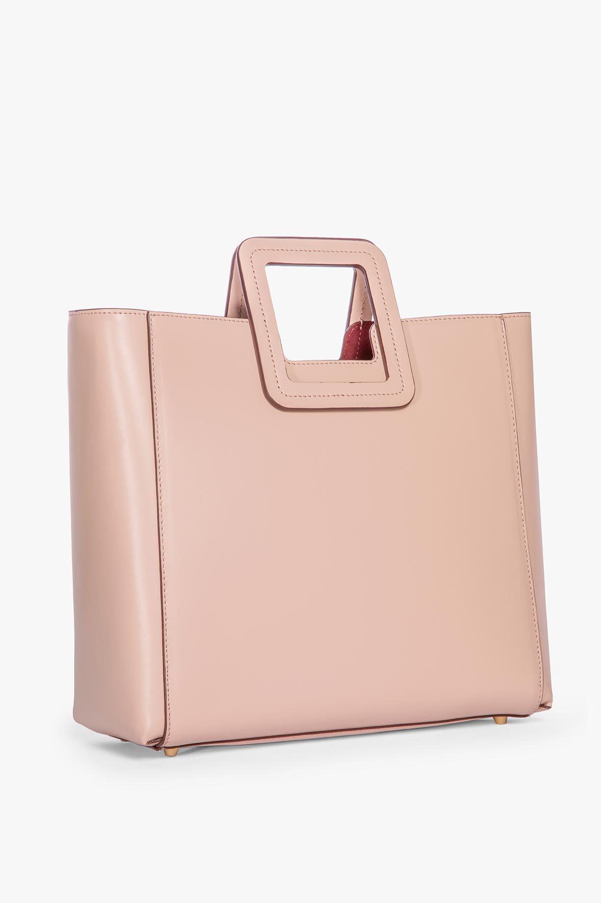 SHIRLEY LEATHER BAG BLUSH - STAUD online