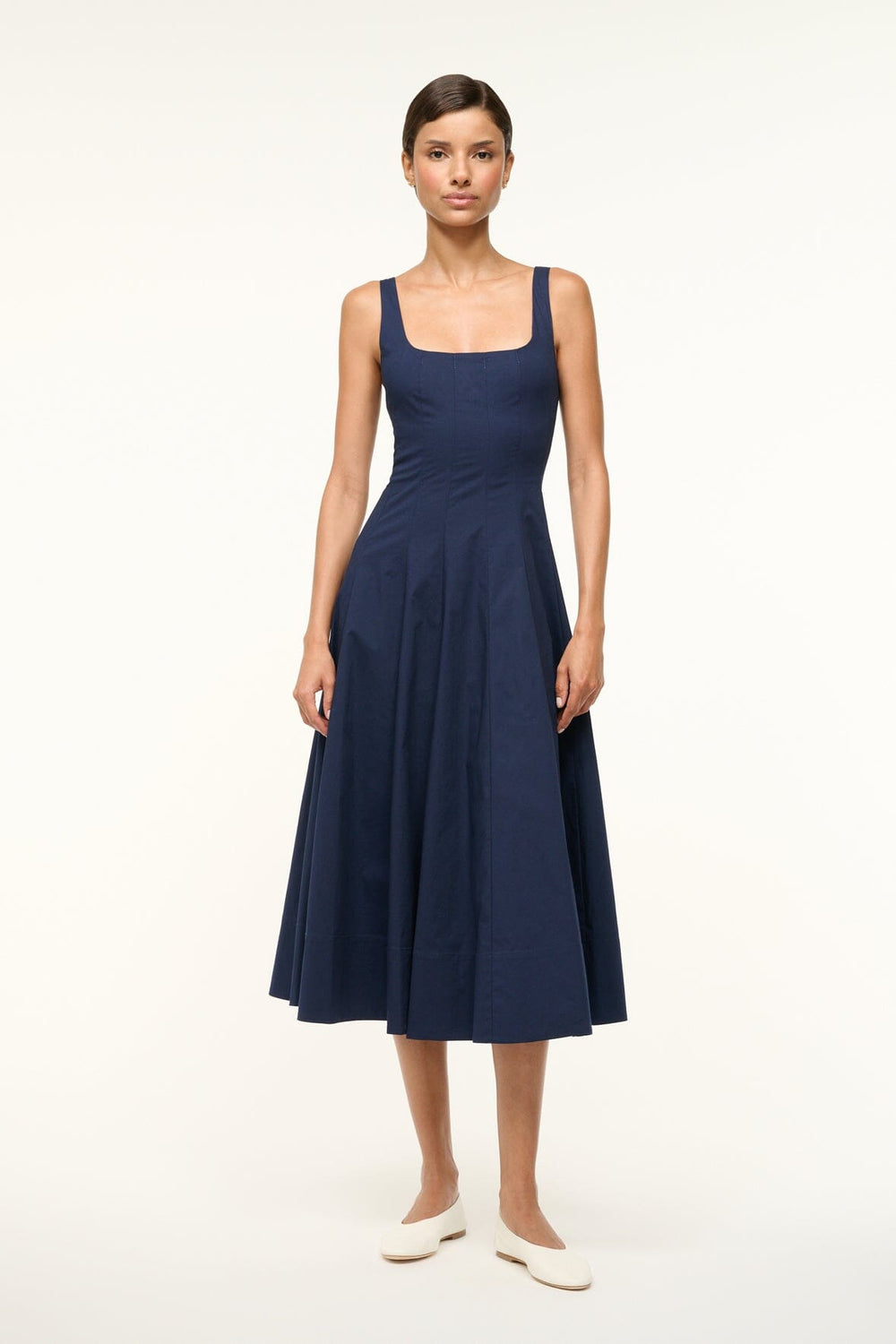 WELLS DRESS Navy - STAUD for sale