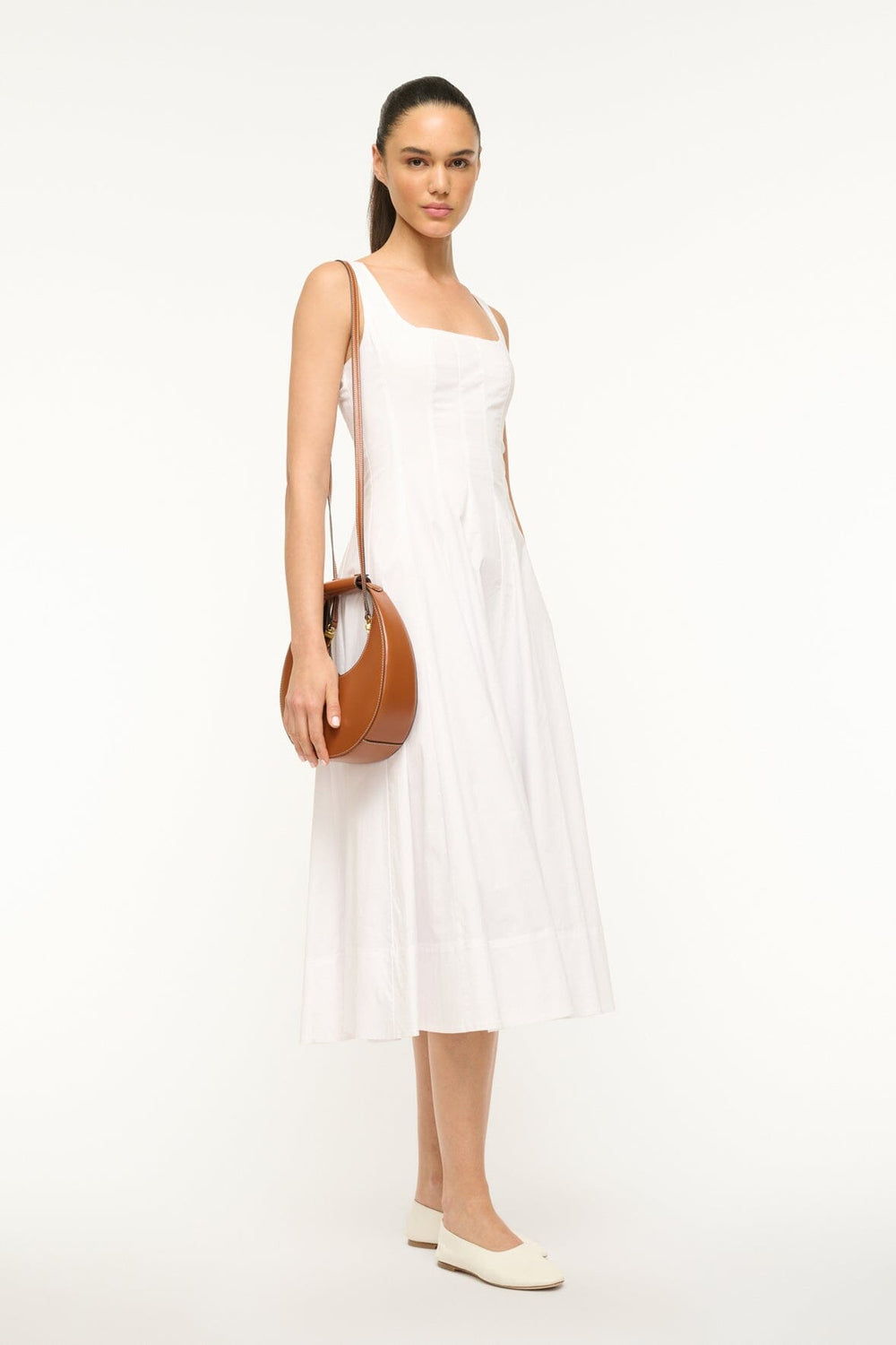 MINI MOON BAG TAN - STAUD outlet