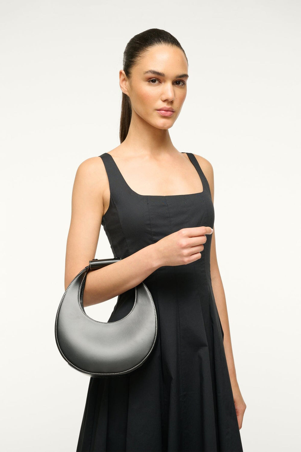 MINI MOON BAG BLACK - STAUD US