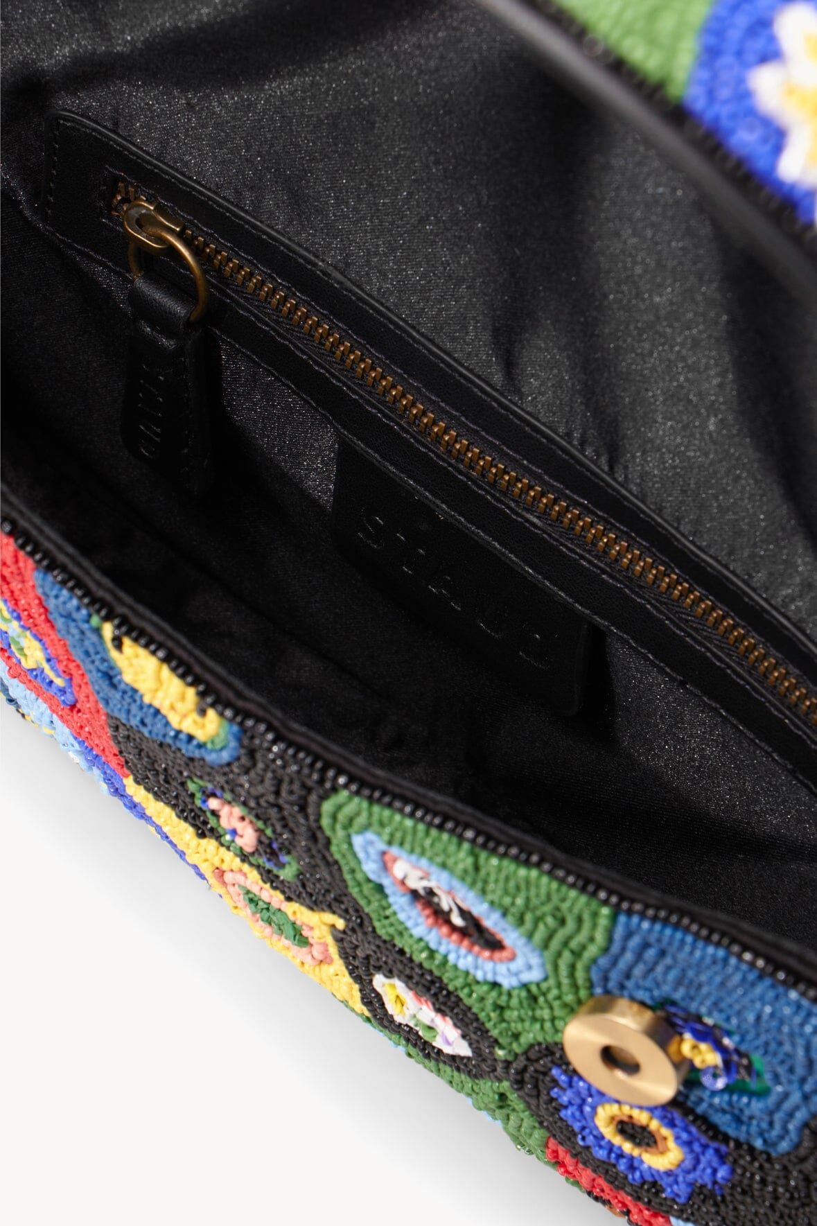 TOMMY BEADED BAG BLACK MILLEFIORI - STAUD sale